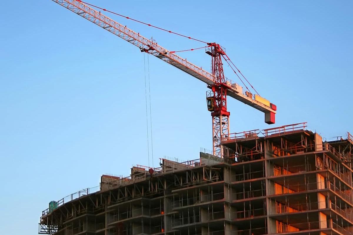 Commercial building construction in progress
