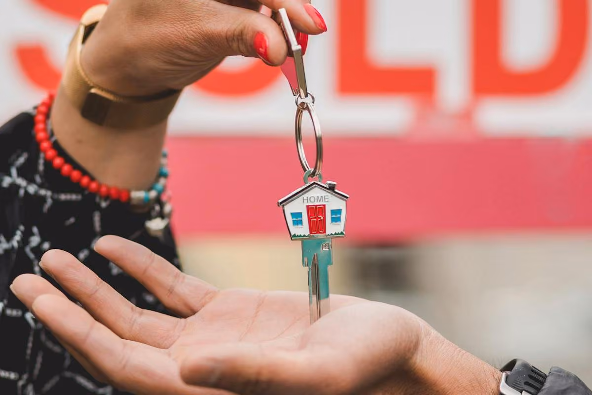 Keys handover for completed residential build