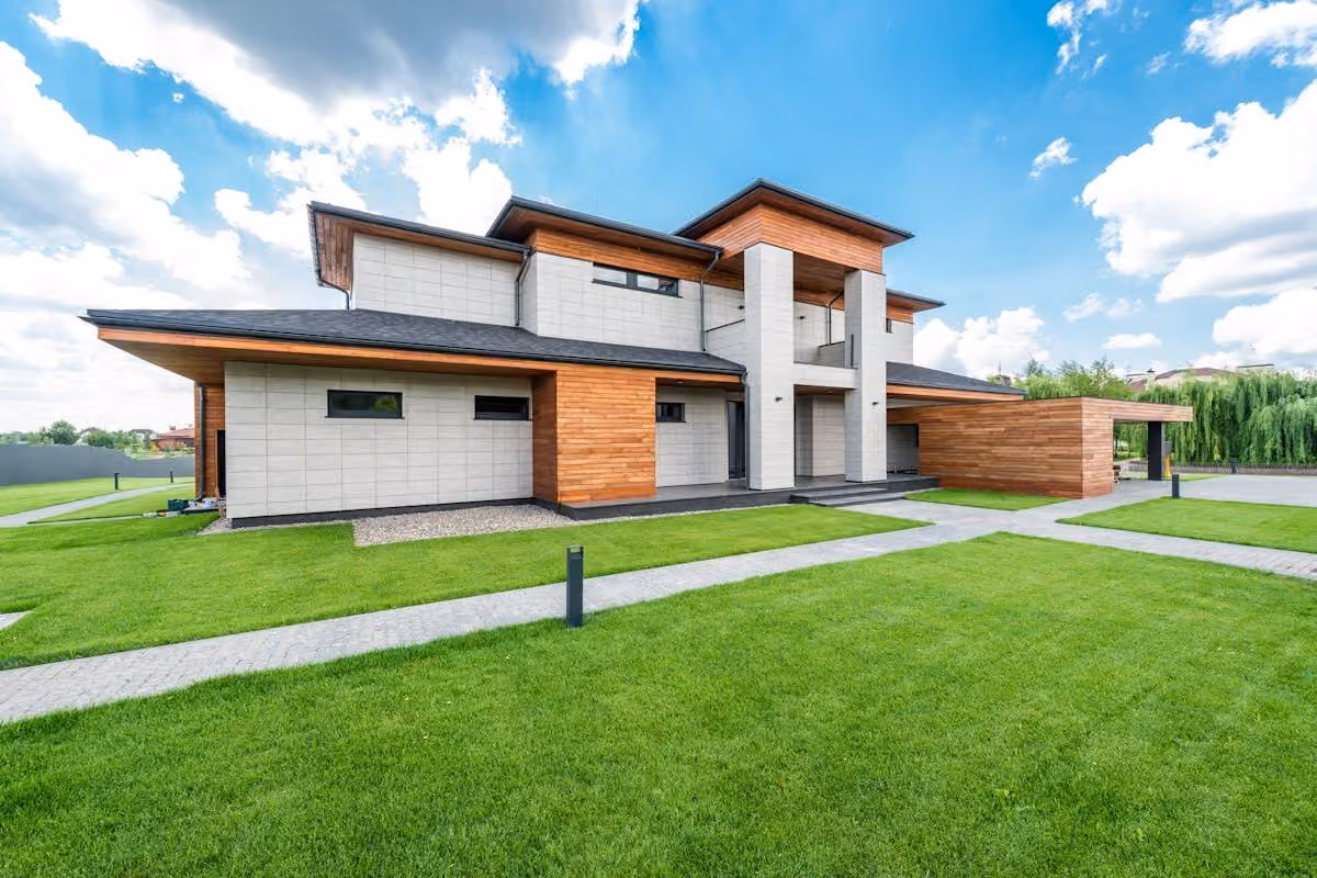 Custom-designed home exterior with premium facade