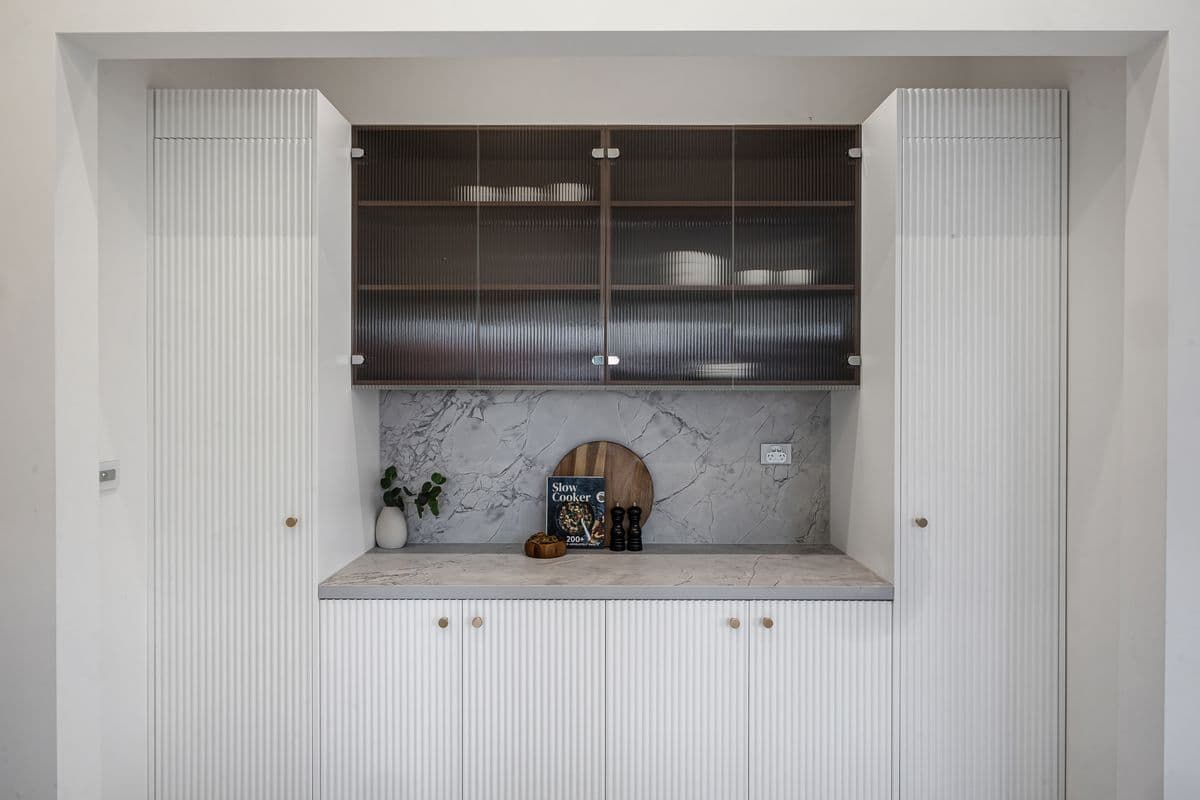 Walk-in pantry in Buildana duplex kitchen