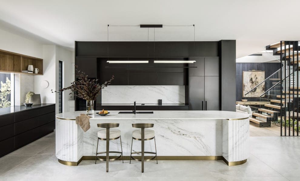 Second-storey addition over an original single-level brick home