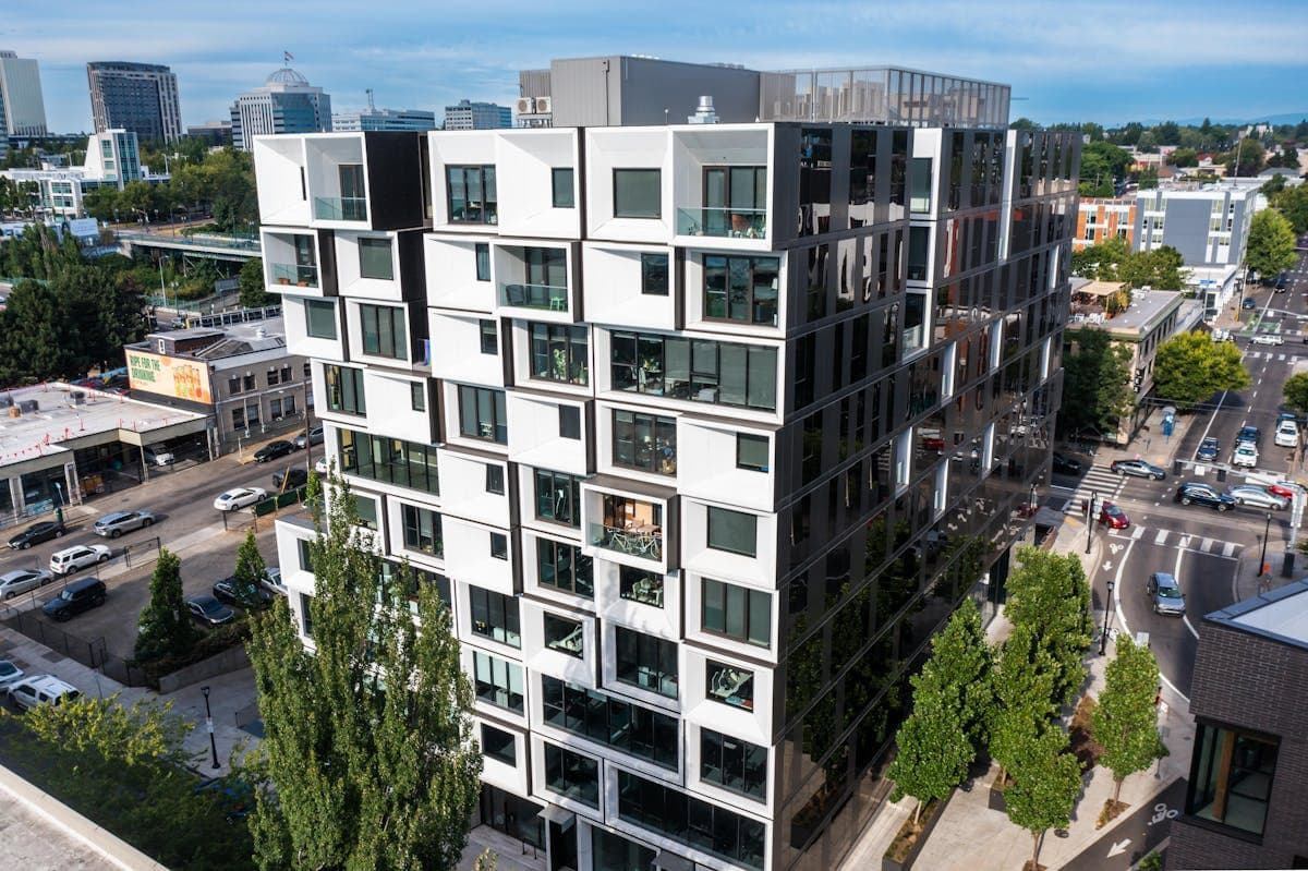 Mixed-use development streetscape