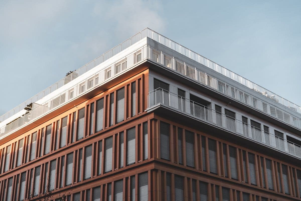 Shop-top housing development exterior