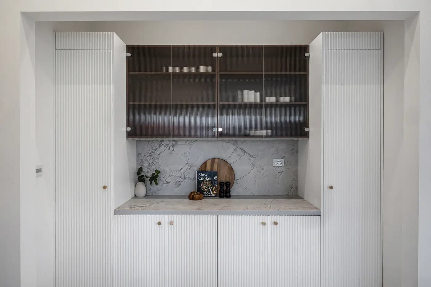 Butler's pantry with custom joinery